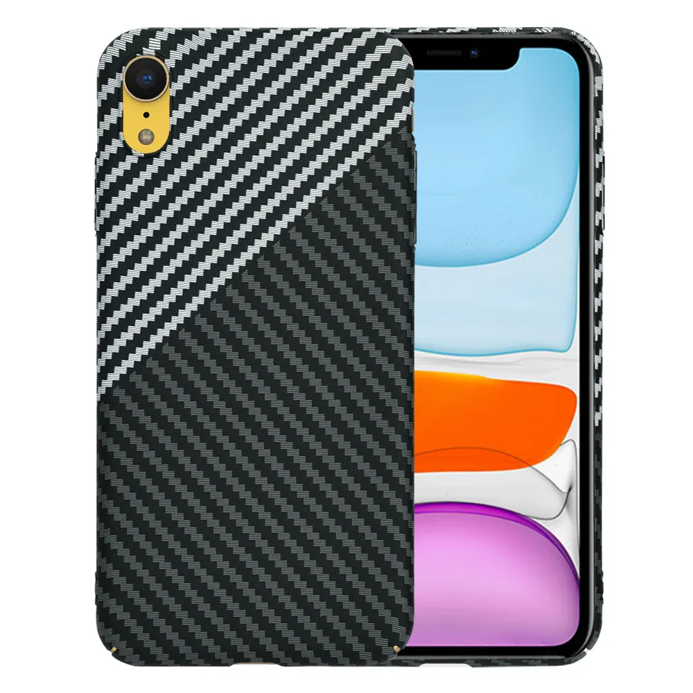 Custodia per Apple iPhone XR, Techsuit, Carbonite FiberShell, Nero Grigio - immagine 1