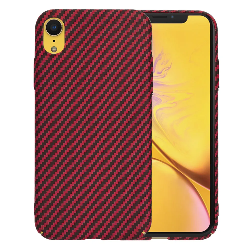 Custodia per Apple iPhone XR, Techsuit, Carbonite FiberShell, Rossa - immagine 1