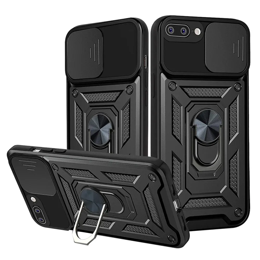 Custodia per Apple iPhone 8 Plus / 7 Plus, Techsuit, CamShield, Nera - immagine 1
