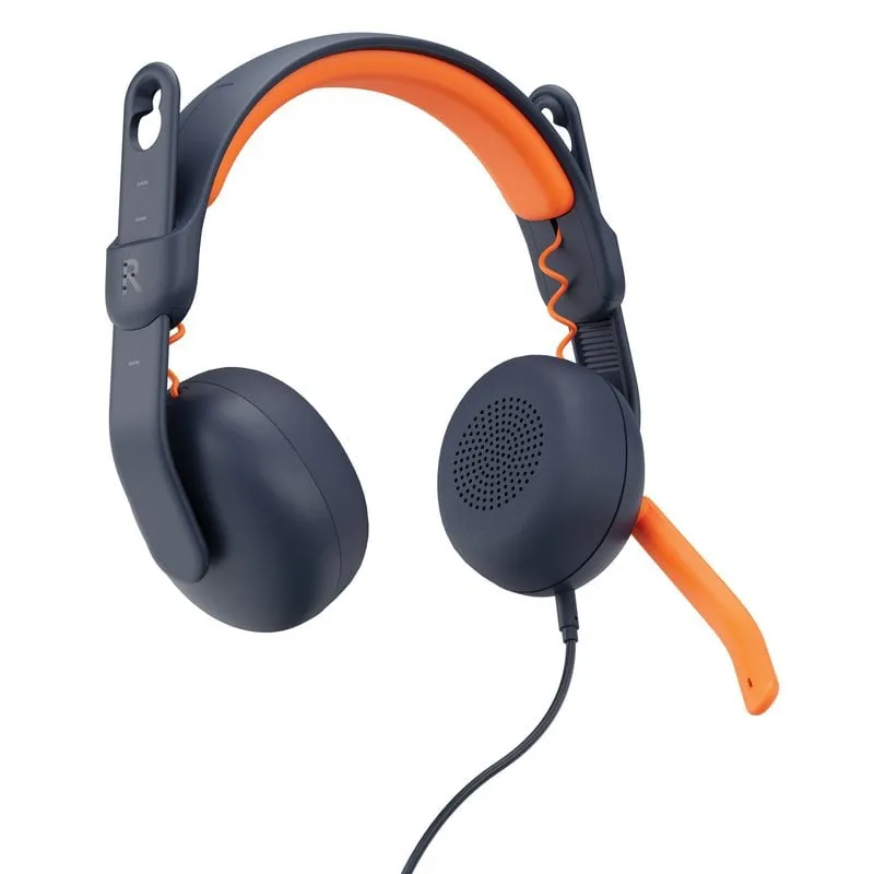 Logitech Zone Learn Cuffie over-ear per studenti USB-C Blu/Arancione - immagine 1