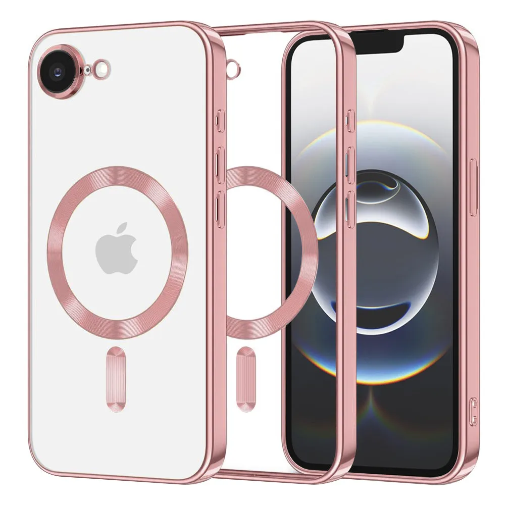 Custodia MagSafe per Apple iPhone 17e / 16e, Techsuit, Luxury Crystal, Rosa - immagine 1