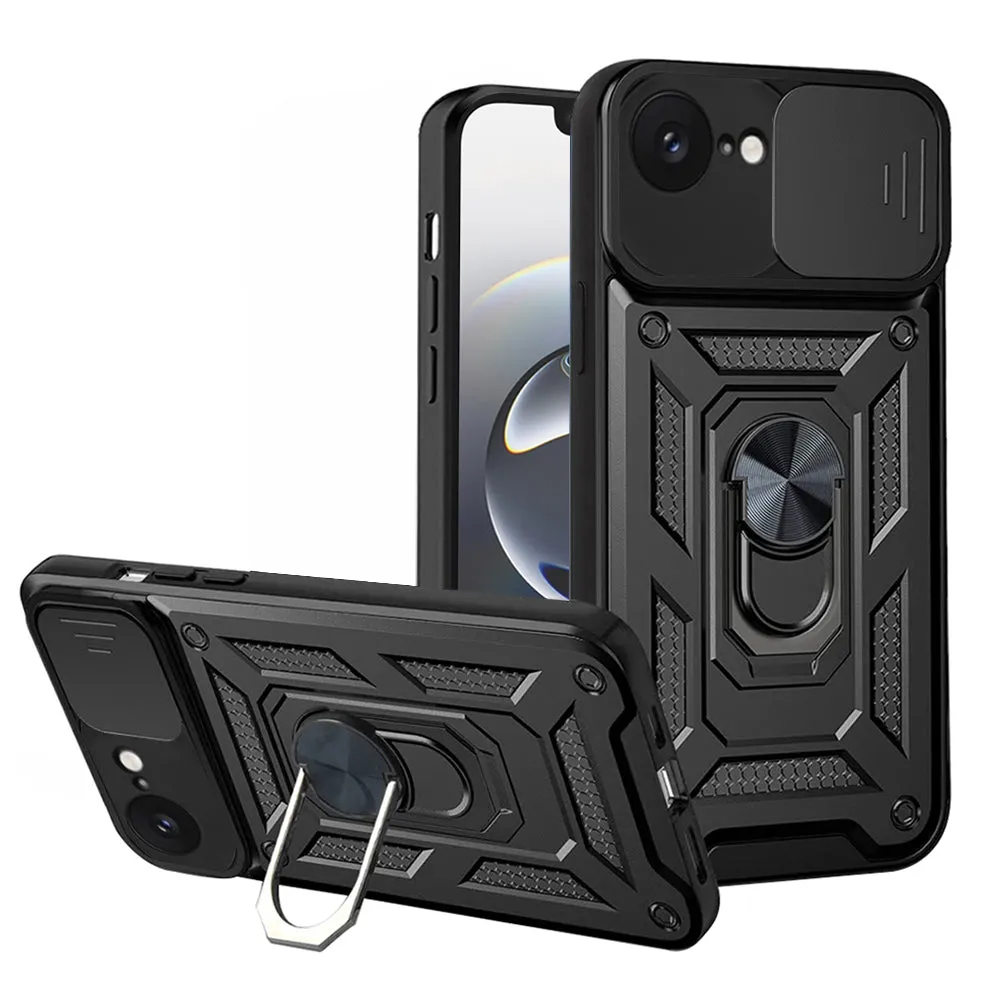 Custodia per Apple iPhone 17e / 16e, Techsuit, CamShield, Nera - immagine 1