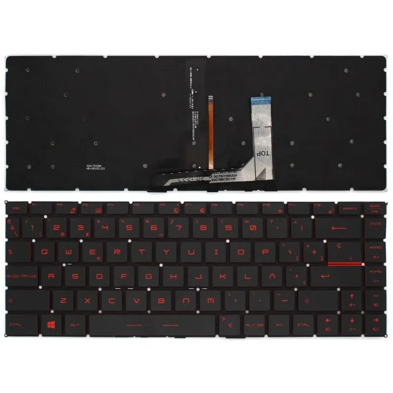 Tastiera portatile retroilluminata per Msi Gf63 Gf65 Gs65 Gs65vr Nera - immagine 1