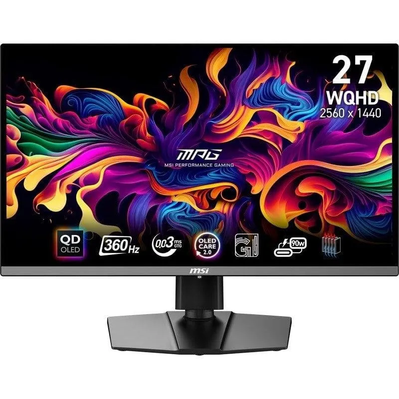 Monitor PC MSI MPG 271QRX QD-OLED 26,5" WQHD 360Hz QD-OLED FreeSync Premium Pro USB-C 0,03ms - immagine 1