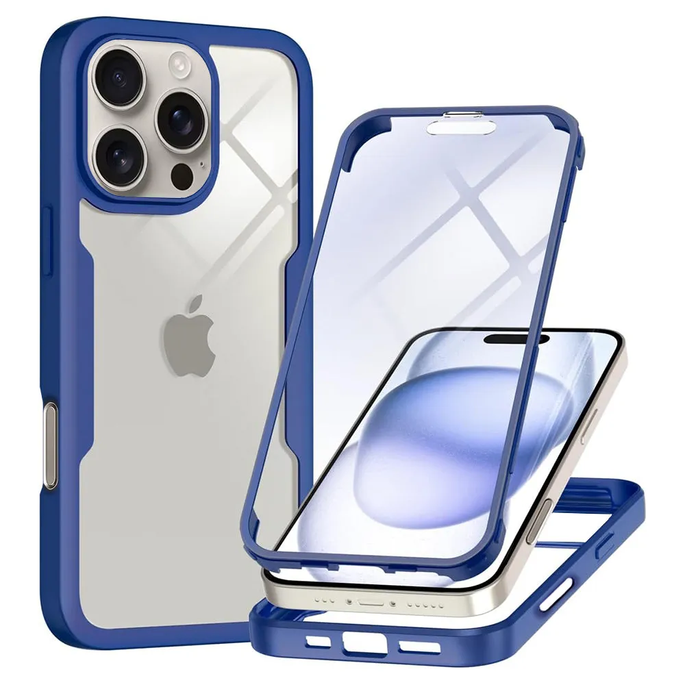 Custodia per Apple iPhone 16 Pro Max, Techsuit, ColorVerse 360, Blu - immagine 1