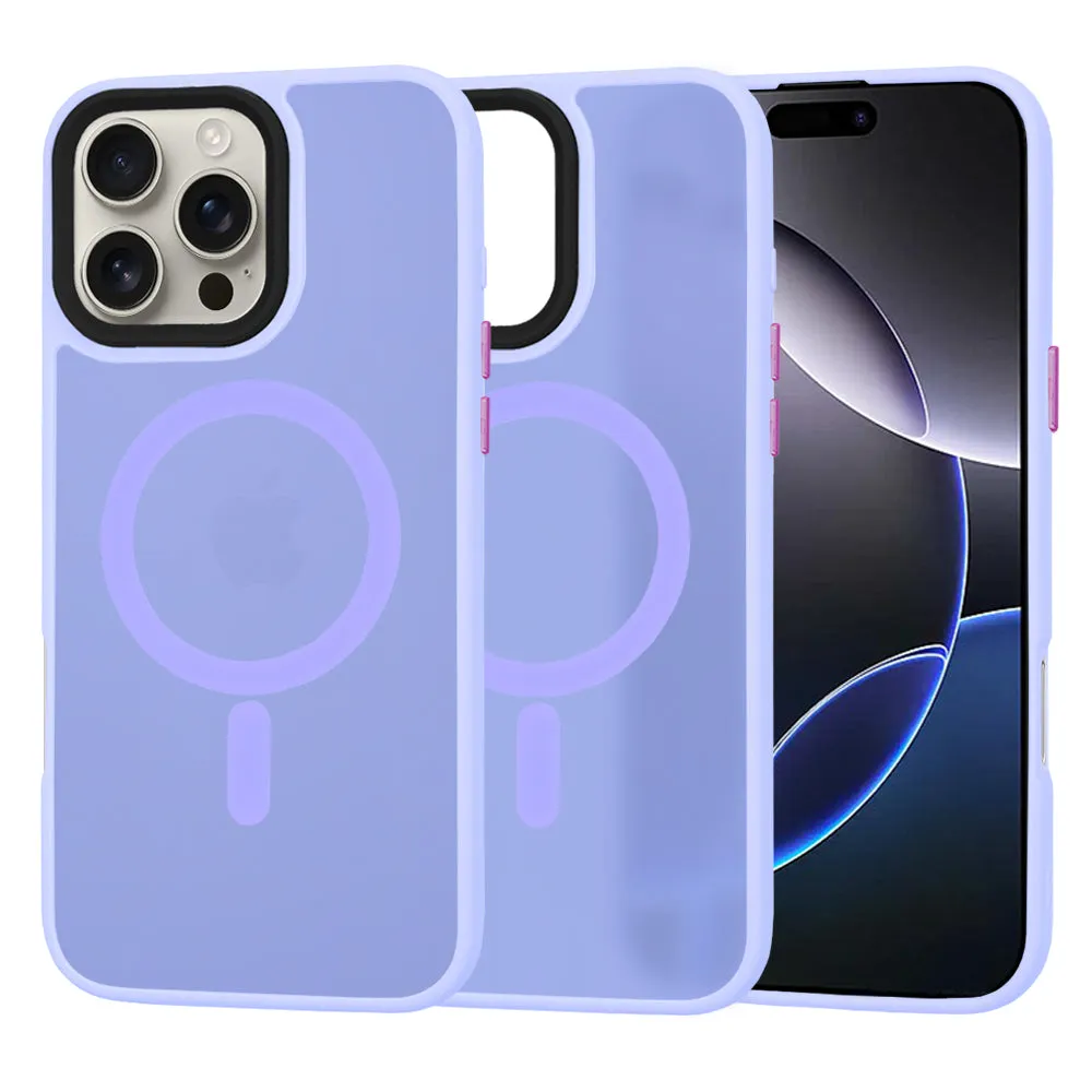 Custodia MagSafe per Apple iPhone 16 Pro Max, Techsuit, HaloFrost, Viola Chiaro - immagine 1