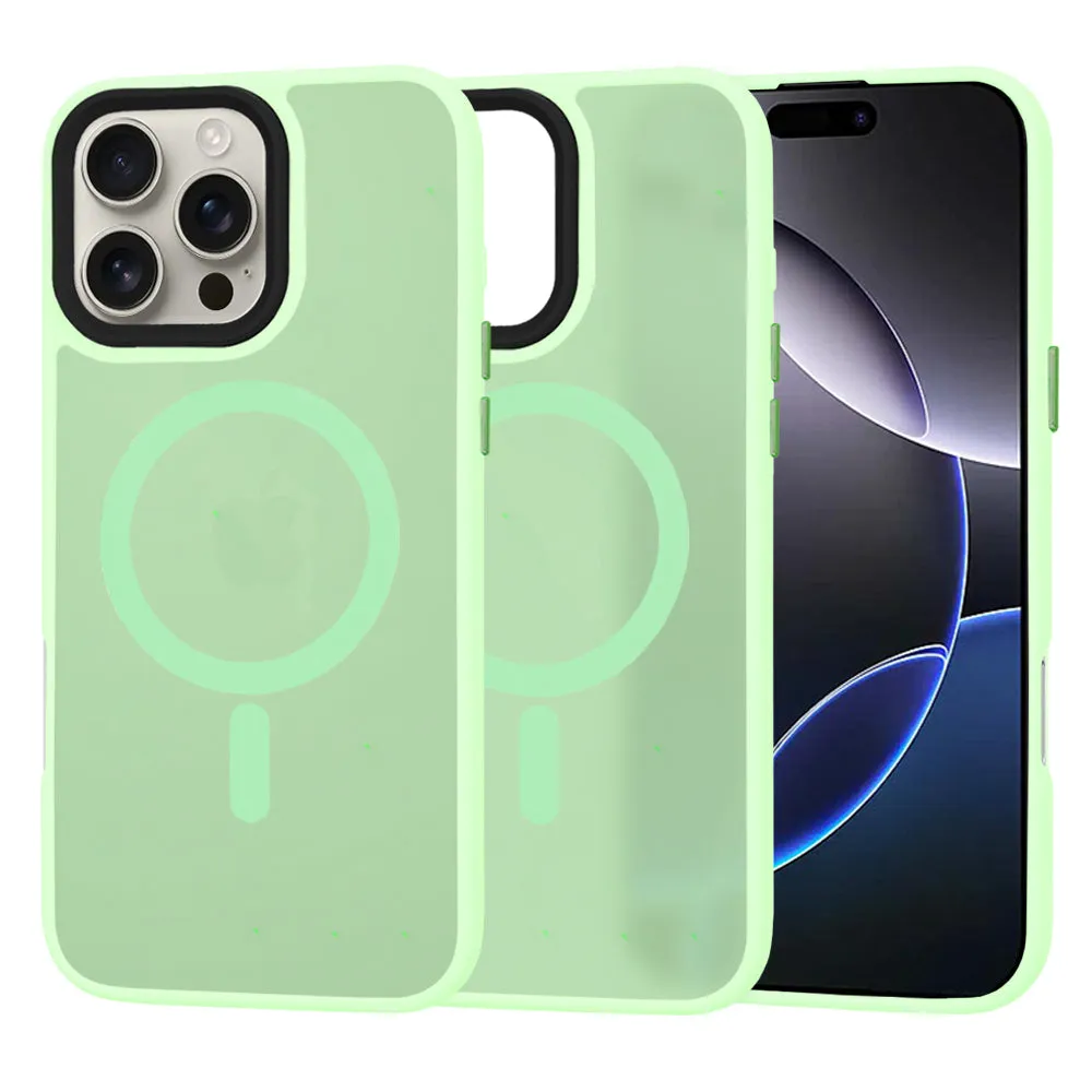 Custodia MagSafe per Apple iPhone 16 Pro Max, Techsuit, HaloFrost, Verde Chiaro - immagine 1