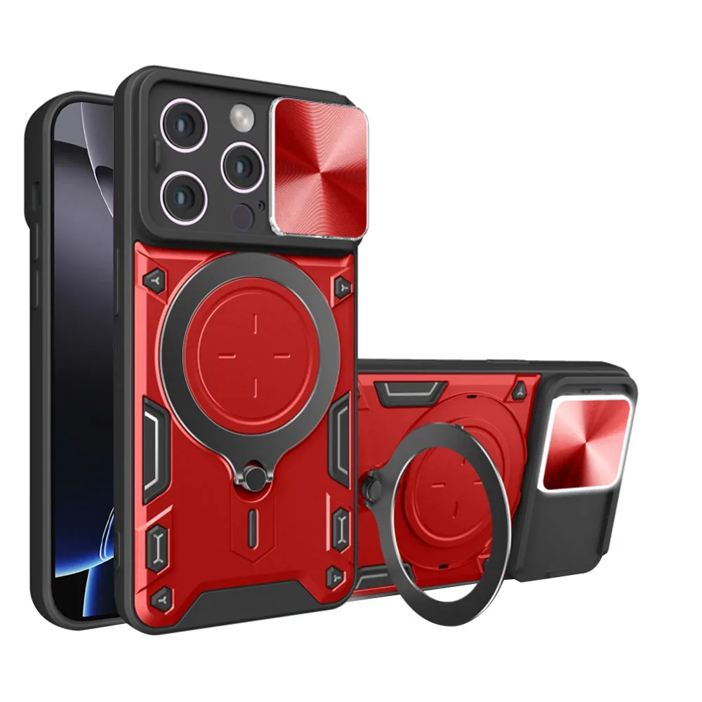 Custodia per Apple iPhone 16 Pro Max, Techsuit, CamGuard Pro, Rossa - immagine 1