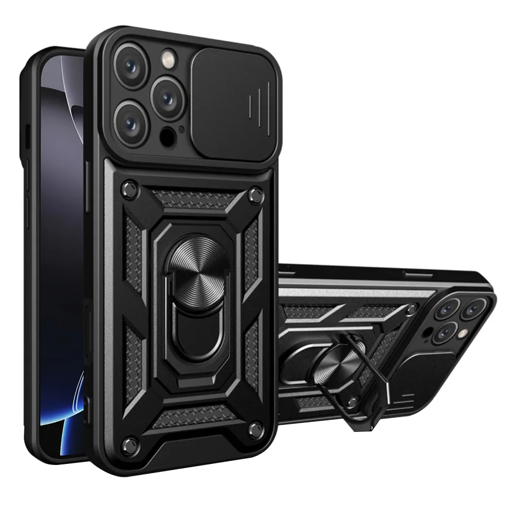 Custodia per Apple iPhone 16 Pro Max, Techsuit, CamShield, Nera - immagine 1