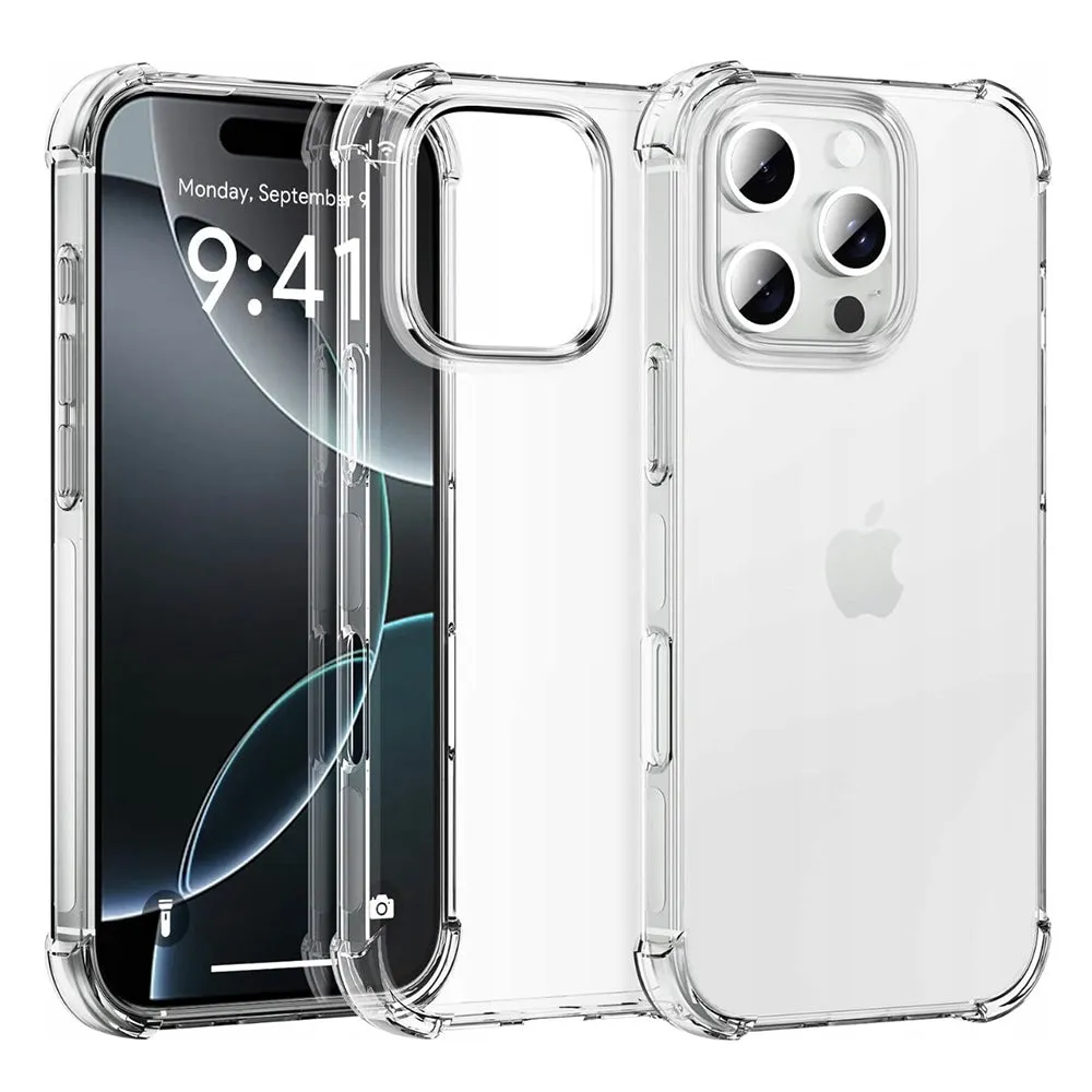 Custodia per Apple iPhone 16 Pro Max, Techsuit, Shockproof Clear Big Lens Hole, Trasparente - immagine 1