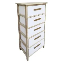 REKA Cassettiera 5 Cassetti Bianco (40cm) - immagine 1