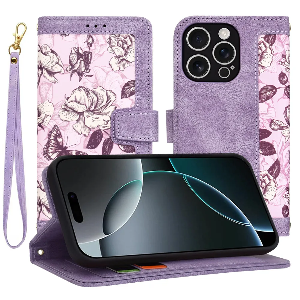 Custodia per Apple iPhone 16 Pro, Techsuit, FlipCraft, Viola - immagine 1