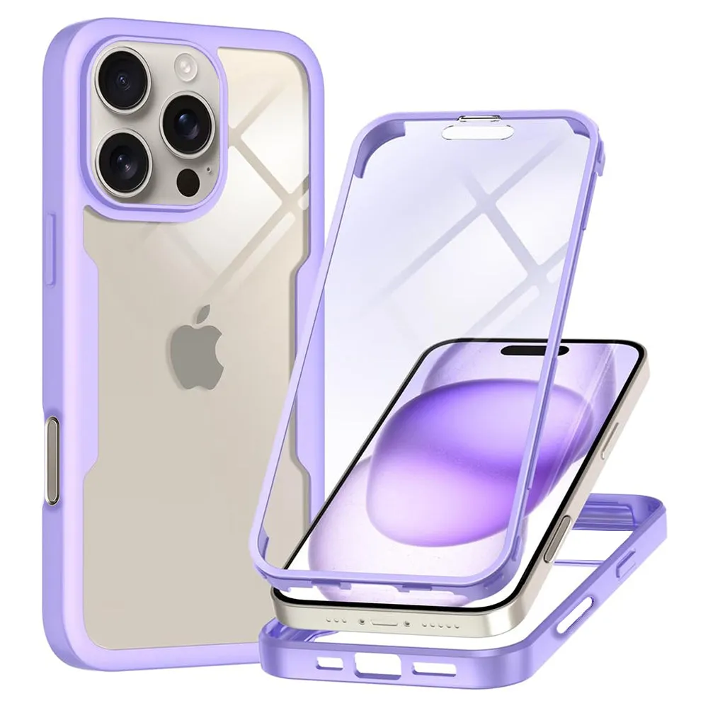 Custodia per Apple iPhone 16 Pro, Techsuit, ColorVerse 360, Viola - immagine 1