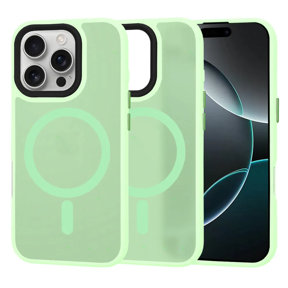 Custodia MagSafe per Apple iPhone 16 Pro, Techsuit, HaloFrost, Verde Chiaro - immagine 1