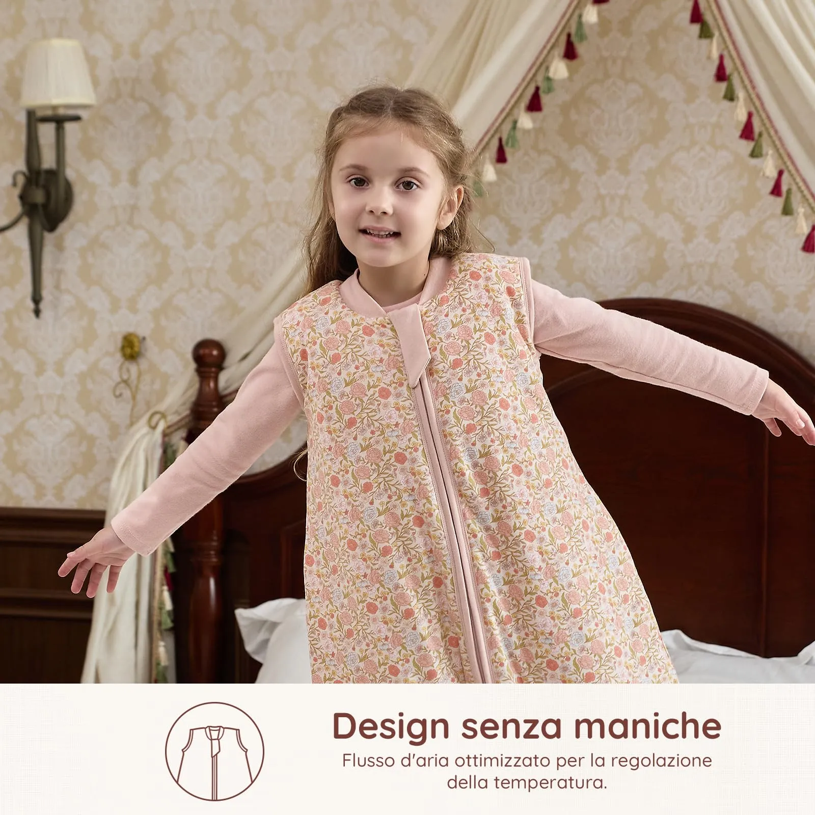 Mosebears Sacco Nanna con Piedini Invernale 2,5 Tog 18-36 Mesi Tutto l'anno Sacco Nanna in Cotone Traspirante per Neonati e Bambini - immagine 4