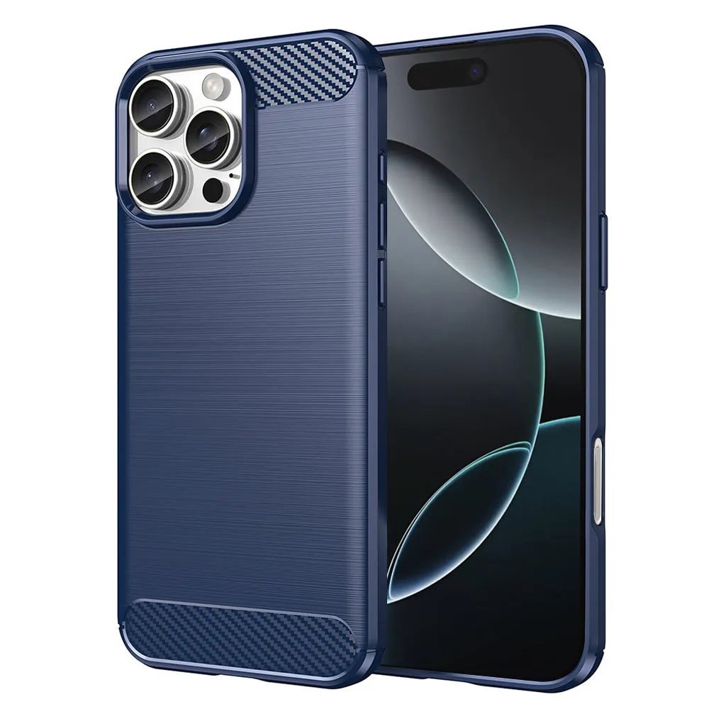 Custodia per Apple iPhone 16 Pro, Techsuit, Carbonio, Blu - immagine 1