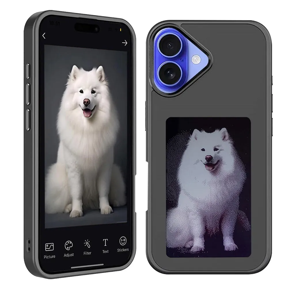 Custodia per Apple iPhone 16 Plus, Techsuit, SmartScreen NFC, Nera - immagine 1