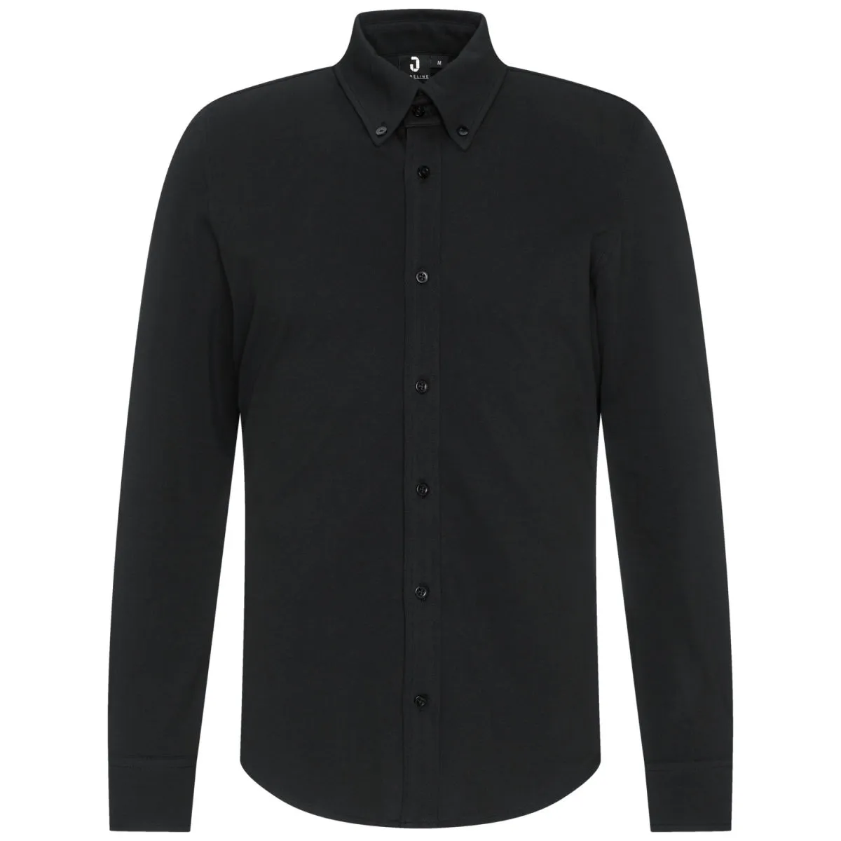 JOBELINE Camicia da uomo Piqué Maniche lunghe; Taglia M; nero - immagine 1