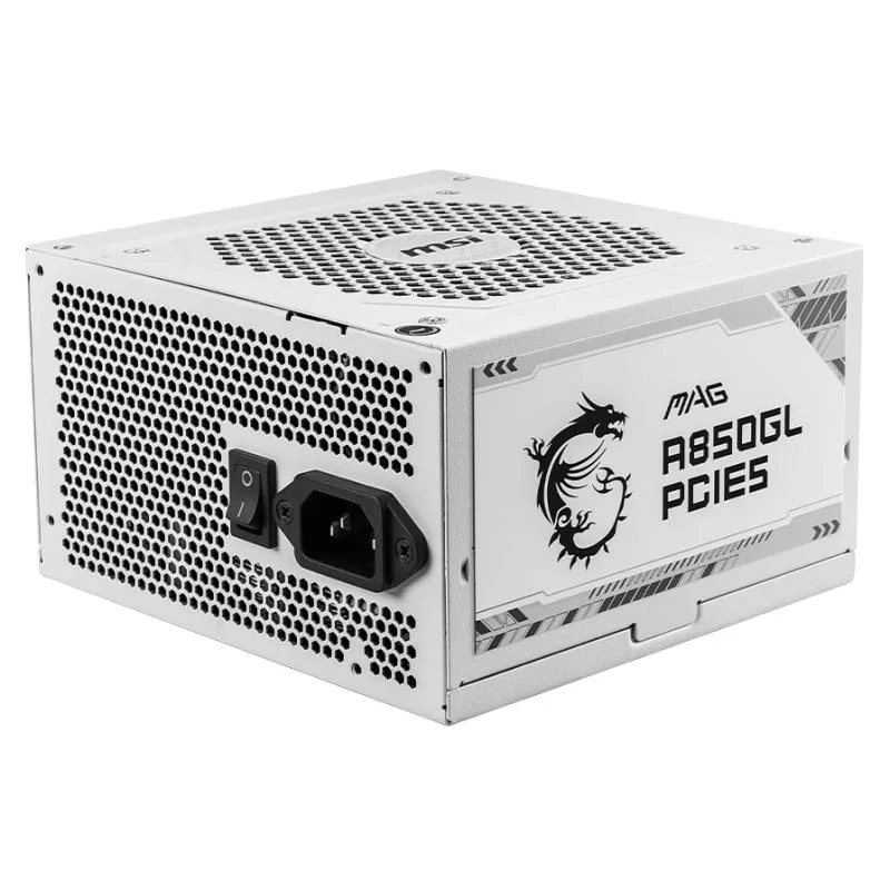 MSI MAG A850GL PCIE5 WHITE alimentatore per computer 850 W 20+4 pin ATX ATX Bianco - immagine 1