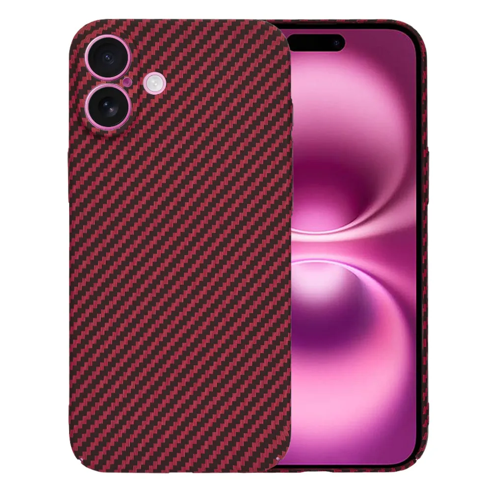 Custodia per Apple iPhone 16 Plus, Techsuit, Carbonite FiberShell, Rossa - immagine 1