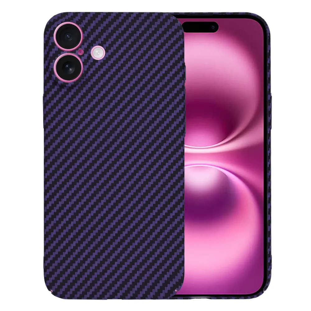 Custodia per Apple iPhone 16 Plus, Techsuit, Carbonite FiberShell, Viola - immagine 1