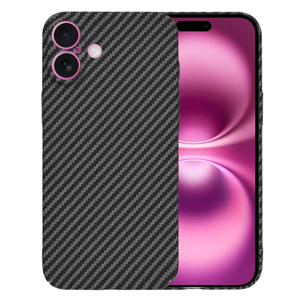 Custodia per Apple iPhone 16 Plus, Techsuit, Carbonite FiberShell, Nera - immagine 1
