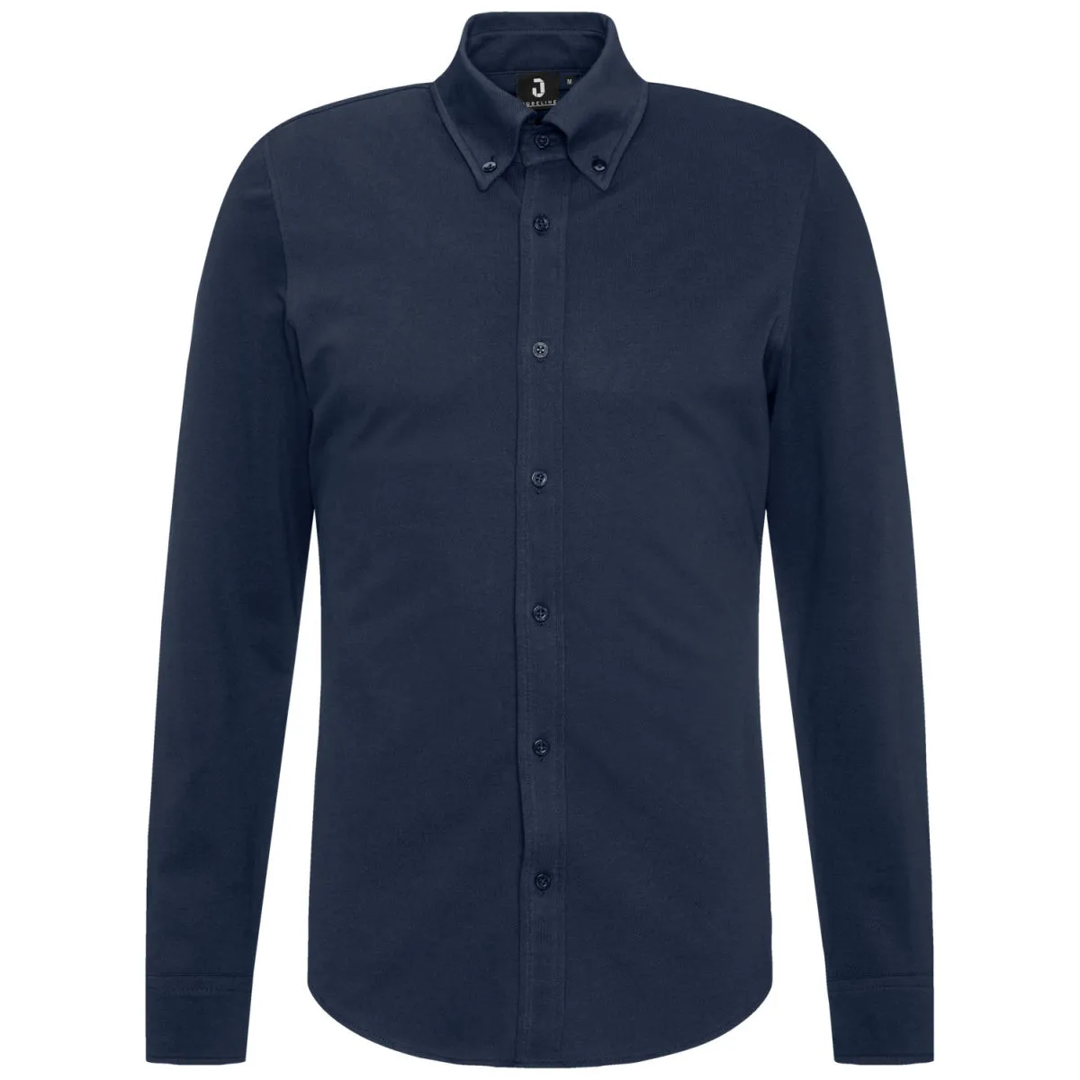 JOBELINE Camicia da uomo Piqué Maniche lunghe; Taglia M; blu navy - immagine 1