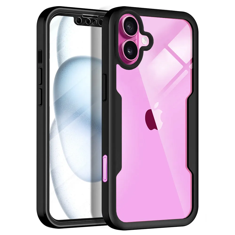 Custodia per Apple iPhone 16 Plus, Techsuit, ColorVerse 360, Nera - immagine 1