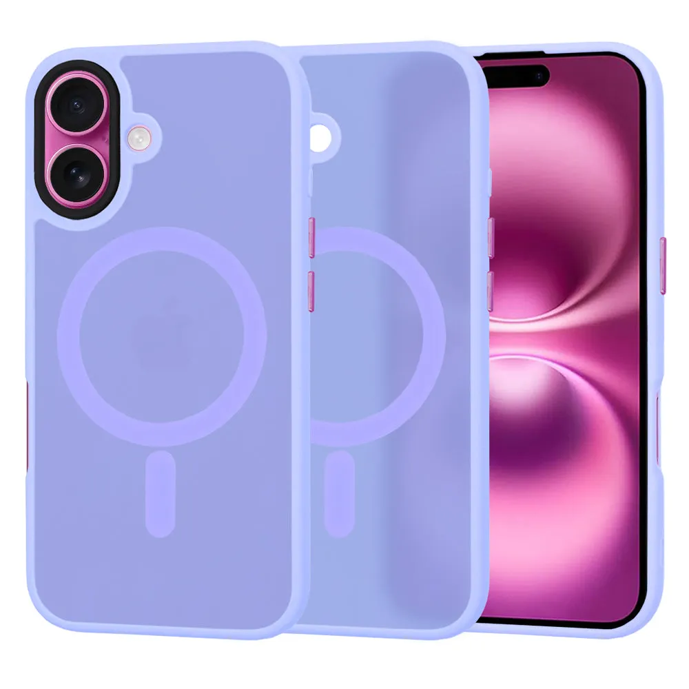 Custodia MagSafe per Apple iPhone 16 Plus, Techsuit, HaloFrost, Viola Chiaro - immagine 1