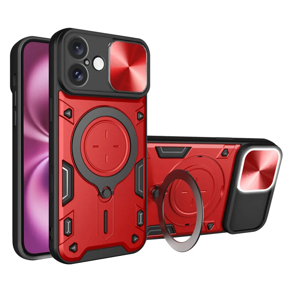 Custodia per Apple iPhone 16 Plus, Techsuit, CamGuard Pro, Rossa - immagine 1