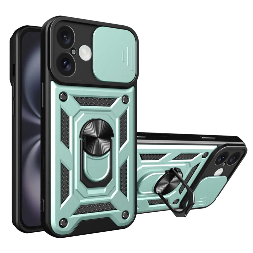 Custodia per Apple iPhone 16 Plus, Techsuit, CamShield, Verde - immagine 1