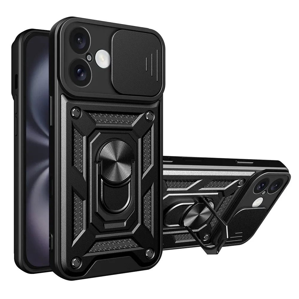 Custodia per Apple iPhone 16 Plus, Techsuit, CamShield, Nera - immagine 1