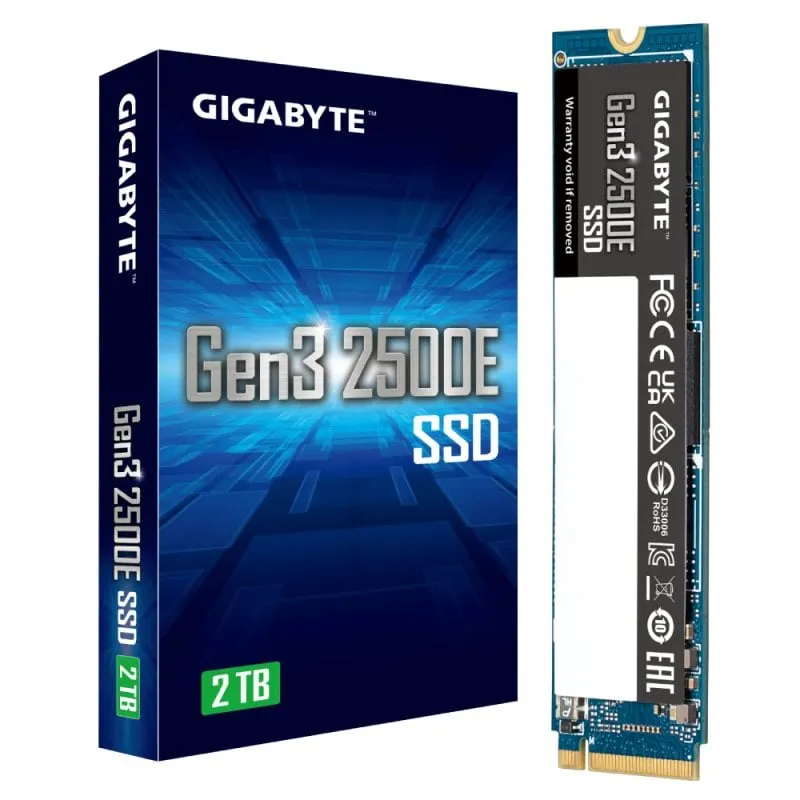 SSD Gigabyte Gen3 2500E da 2 TB PCIe 3.0x4 NVMe 1.3 - immagine 1