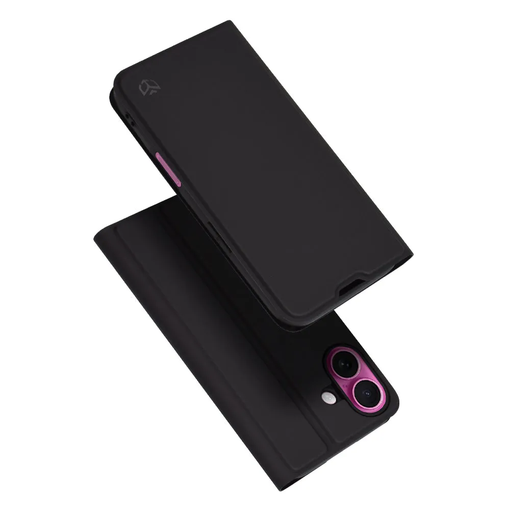 Custodia per Apple iPhone 16 Plus, Techsuit, Magskin Book, Nera - immagine 1