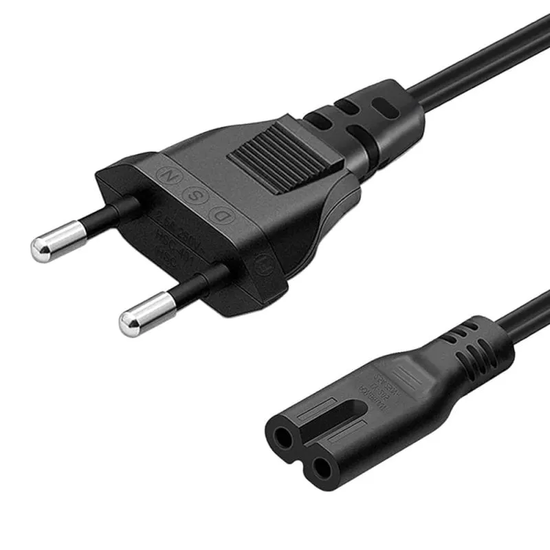 Cavo di alimentazione per notebook Cradia 2 pin IEC 320-C7 5 m Nero - immagine 1