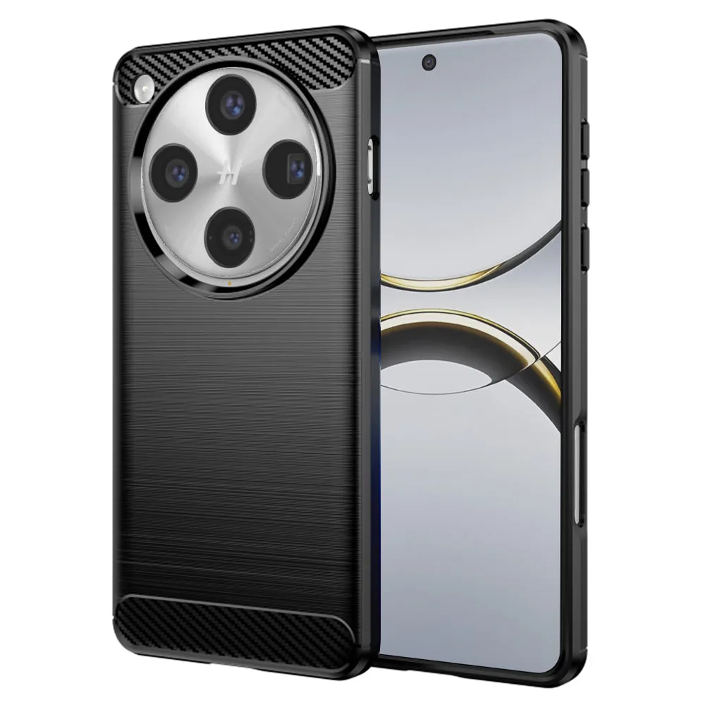 Custodia per Oppo Find X8 Pro, Techsuit, Carbonio, Nera - immagine 1