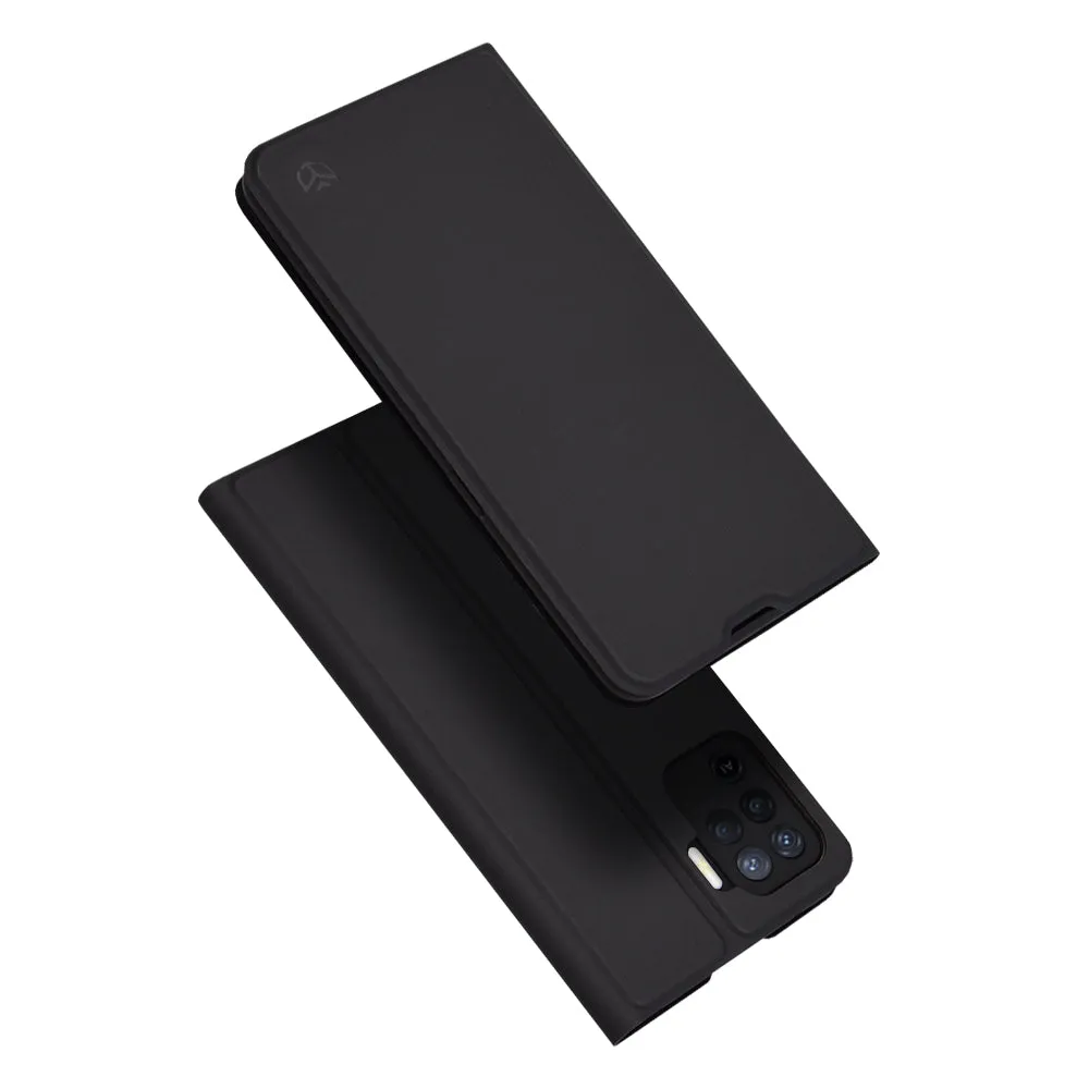 Custodia per Oppo A94 / Reno5 Lite, Techsuit, Magskin Book, Nera - immagine 1