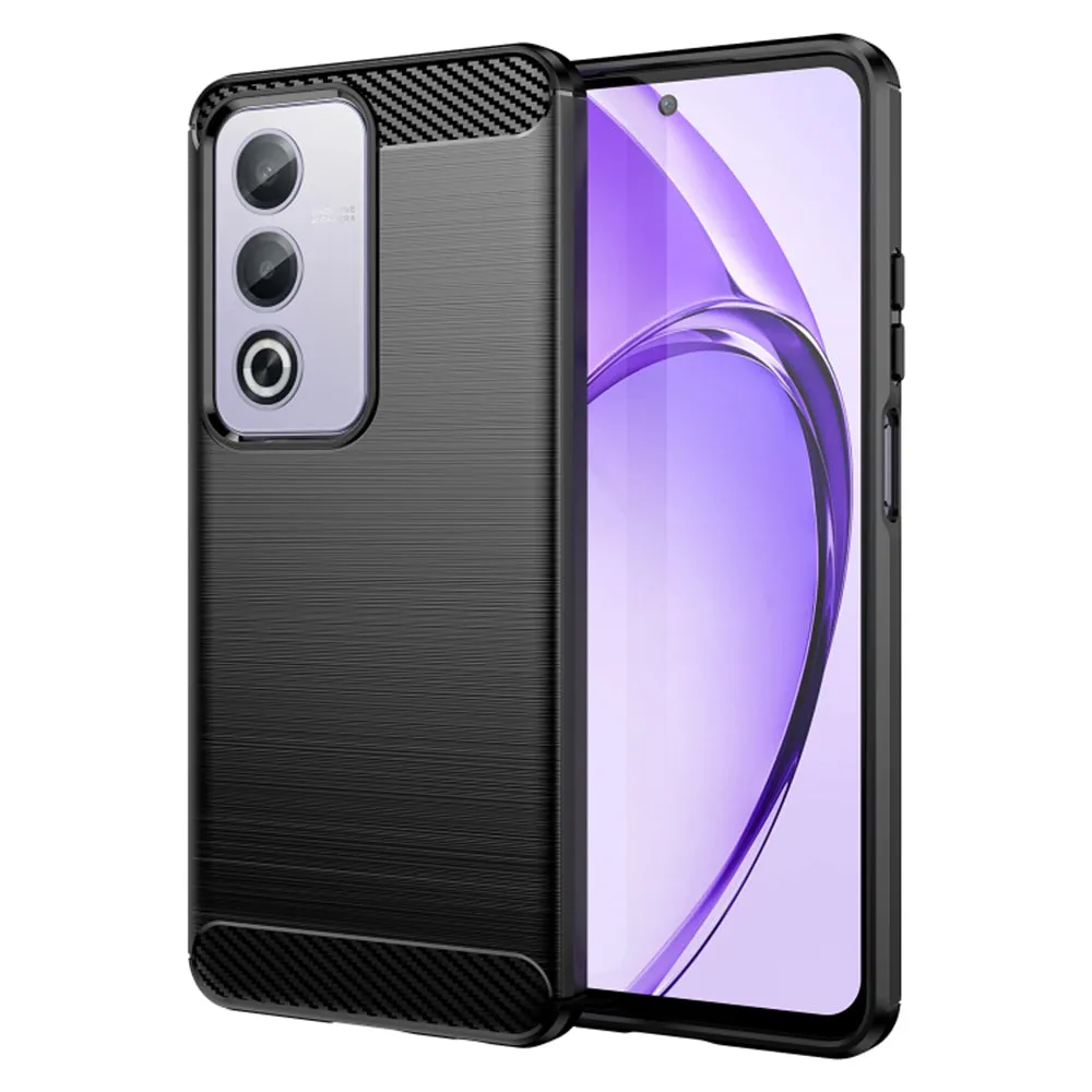 Custodia per Oppo A80, Techsuit, Carbonio, Nera - immagine 1