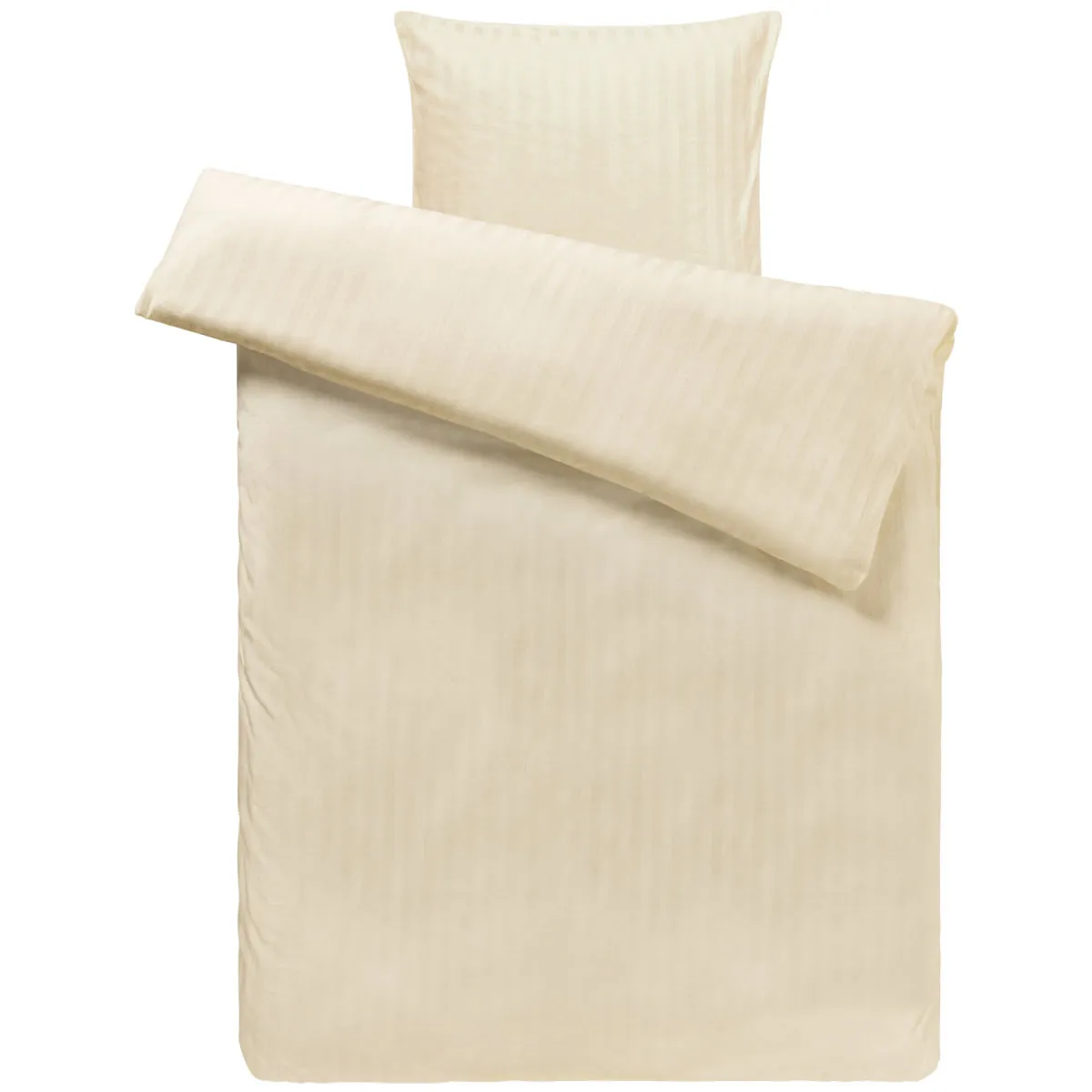 PULSIVA Set copripiumino e federa Satina 20 mm; 135x200 cm (LxL), 80x80 cm (LxL); champagne - immagine 1