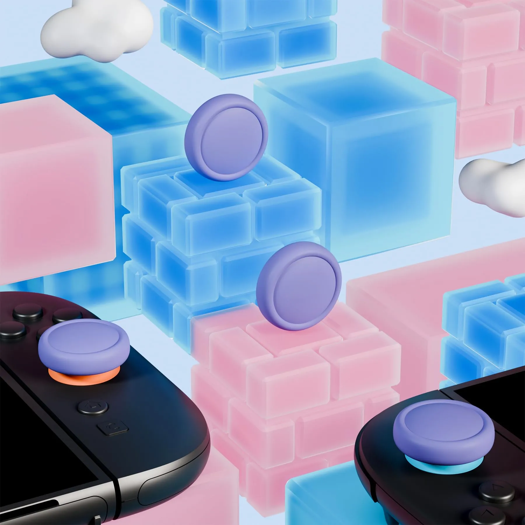 playvital Copri Levette Analogiche per Nintendo Switch 2, Lilla - immagine 6