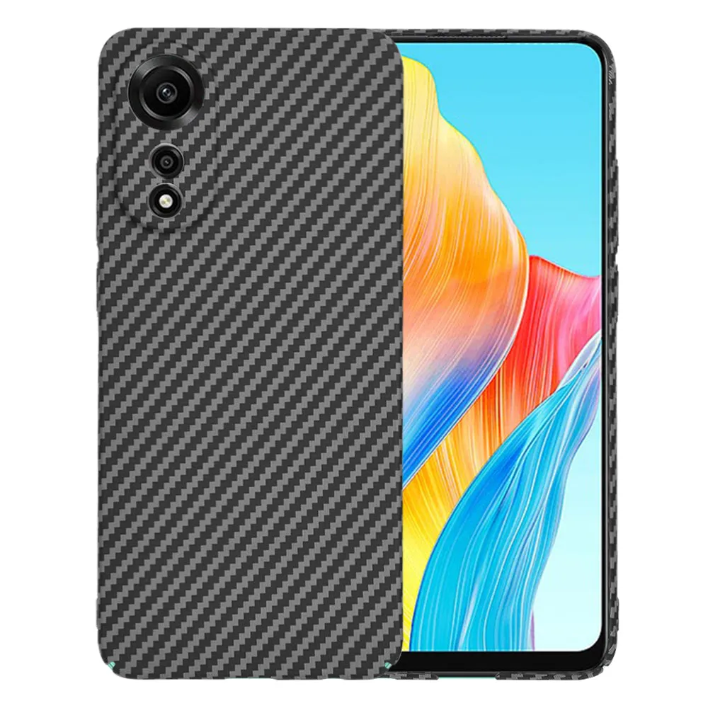 Custodia per Oppo A78 4G, Techsuit, Carbonite FiberShell, Nera - immagine 1