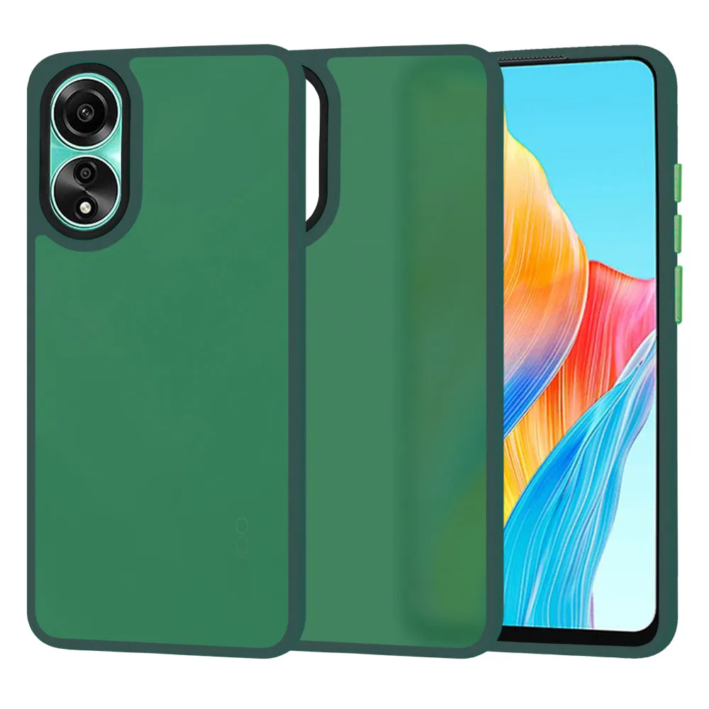 Custodia per Oppo A78 4G, Techsuit, HaloFrost, Verde - immagine 1