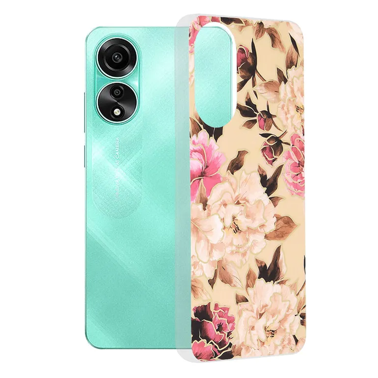 Custodia per Oppo A78 4G, Techsuit, Marble, Beige - immagine 1