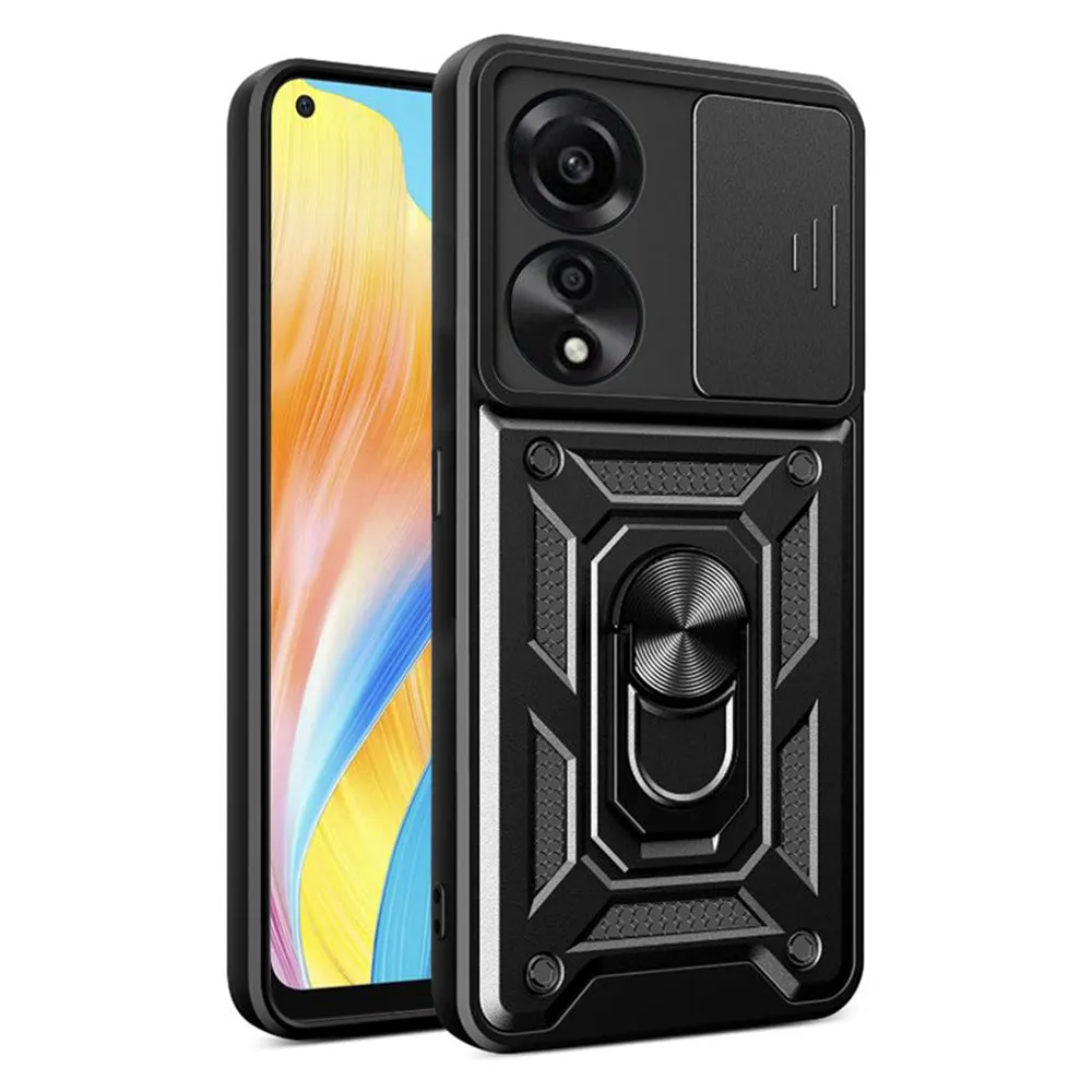 Custodia per Oppo A78 4G, Techsuit, CamShield, Nera - immagine 1