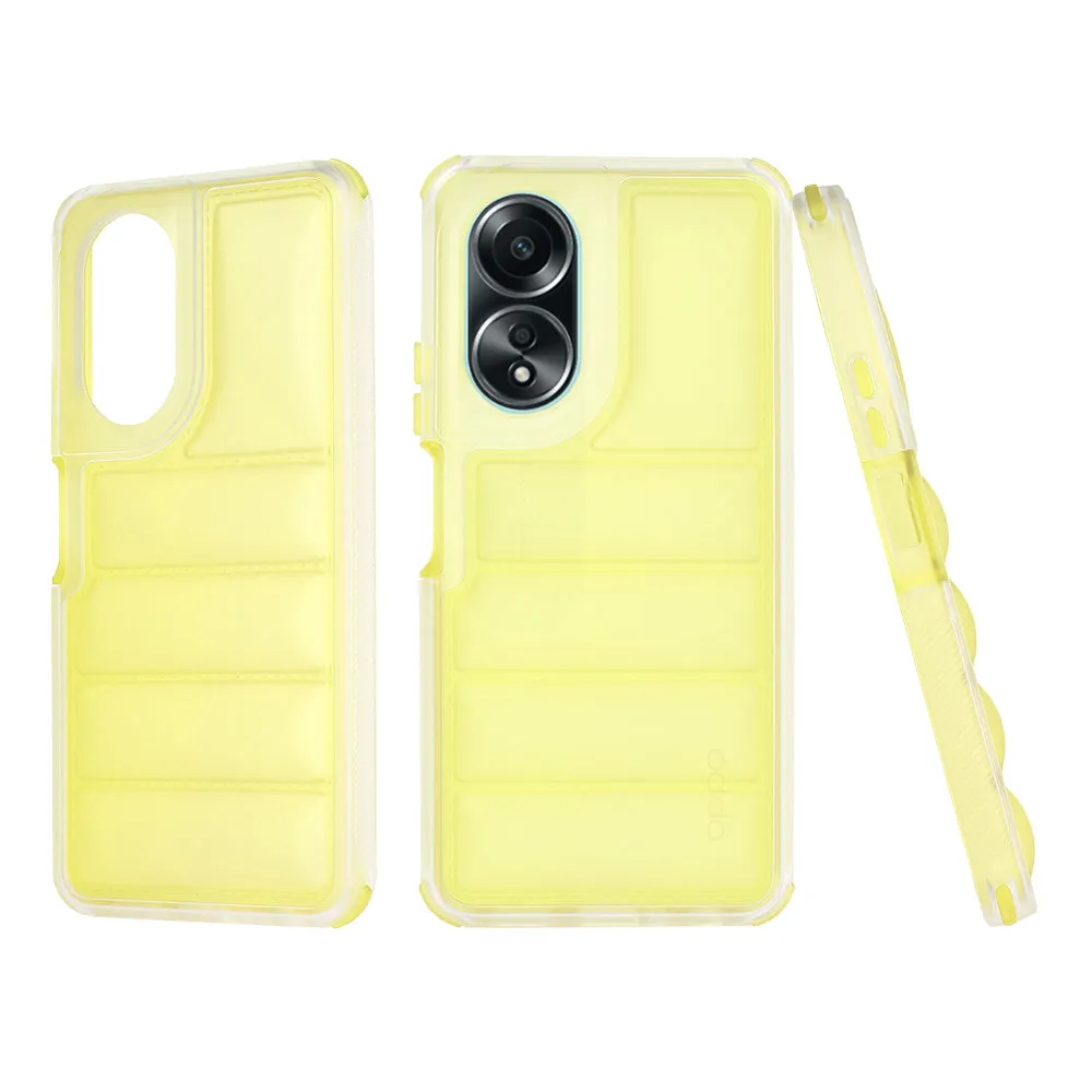 Custodia per Oppo A58 4G, Techsuit, Wave Shield, Gialla - immagine 1