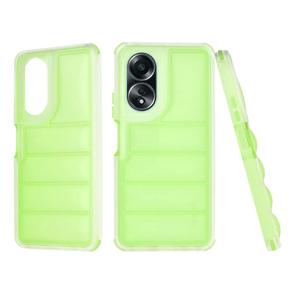 Custodia per Oppo A58 4G, Techsuit, Wave Shield, Verde - immagine 1