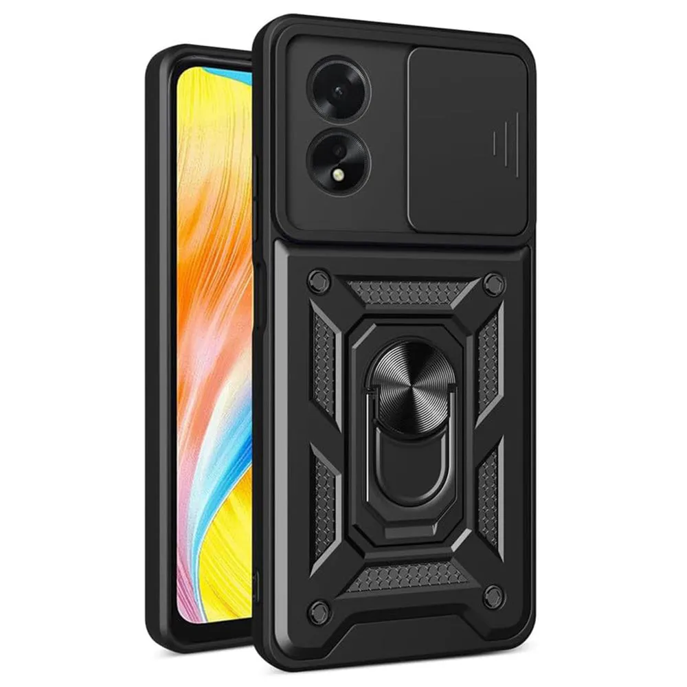 Custodia per Oppo A58 4G, Techsuit, CamShield, Nera - immagine 1