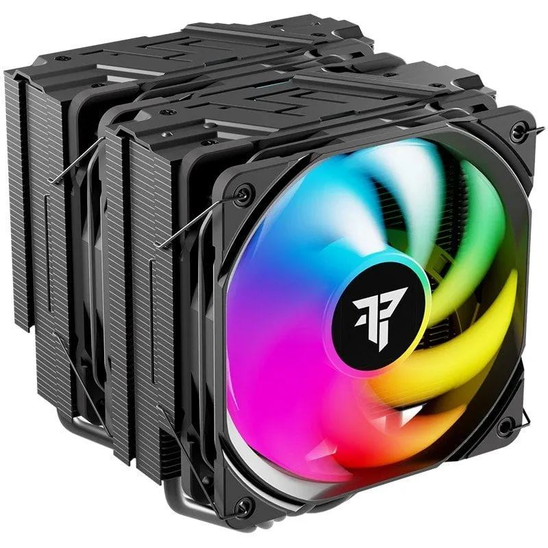 Tempest Cooler 6Pipes Nero A-RGB Ventola CPU doppio dissipatore di calore 2x120mm Nero - immagine 1