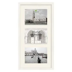 Portafoto multi (25x50cm) 3 foto Bianco 6340C 08012550 - immagine 1