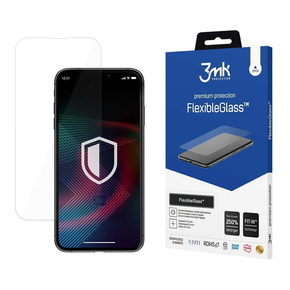 Pellicola protettiva per schermo 3MK FlexibleGlass per Apple iPhone 14 Plus / 14 Pro Max, Vetro Flessibile, Full Glue - immagine 1